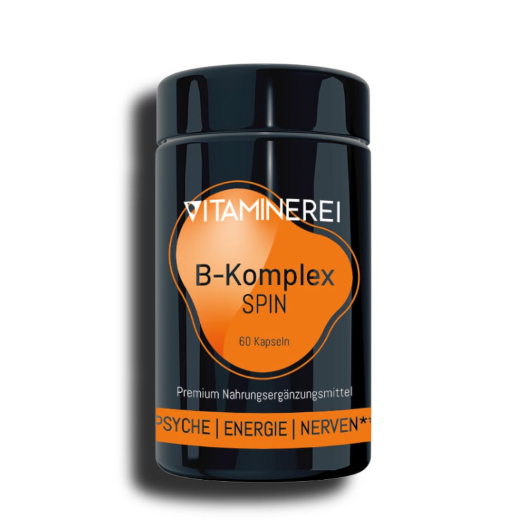 60 Kapseln B-Komplex Spin der Vitaminerei im Miron Violettglas inkl. der wichtigsten B-Vitamine 
