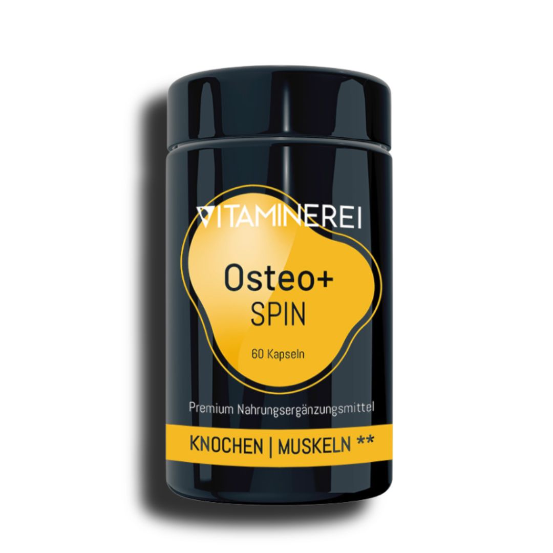 60 Osteo+ Spin der Vitaminerei im Miron Violettglas