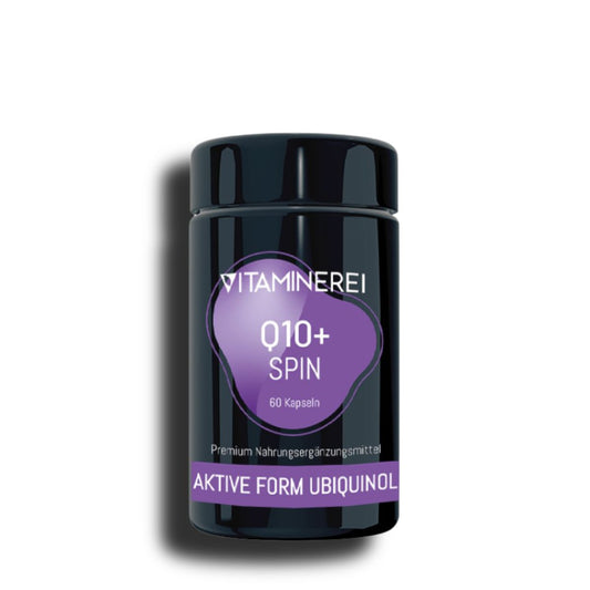 60 Kapseln Q10+ Spin der Vitaminerei im Miron Violettglas