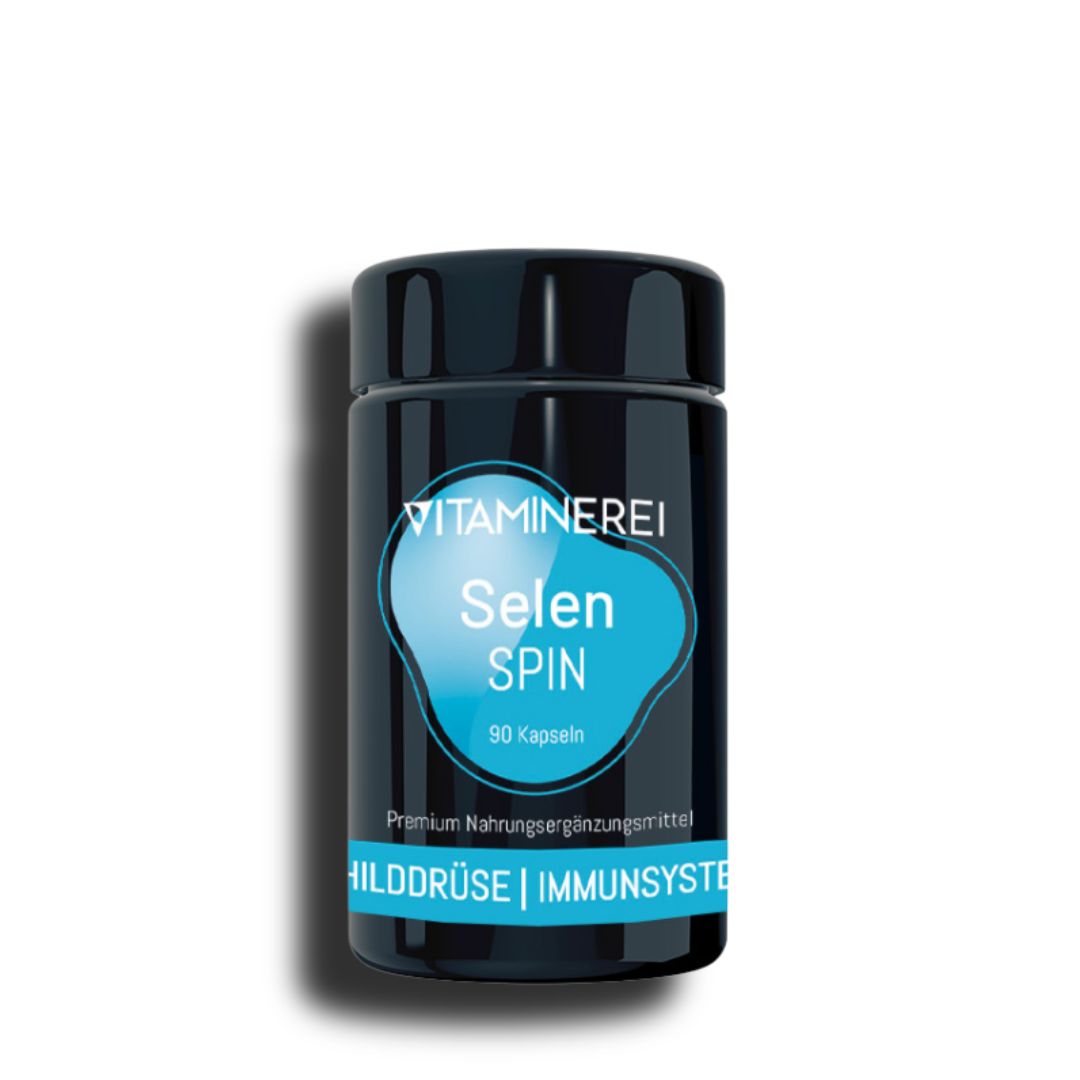 90 Kapseln Selen Spin der Vitaminerei im Miron Violettglas