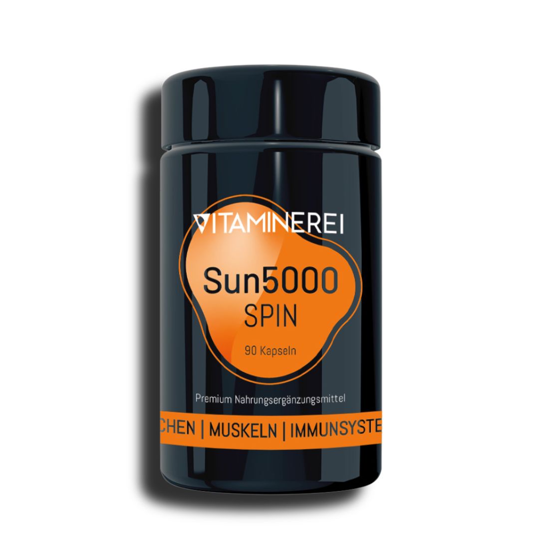90 Kapseln Sun5000 Spin der Vitaminerei im Miron Violettglas