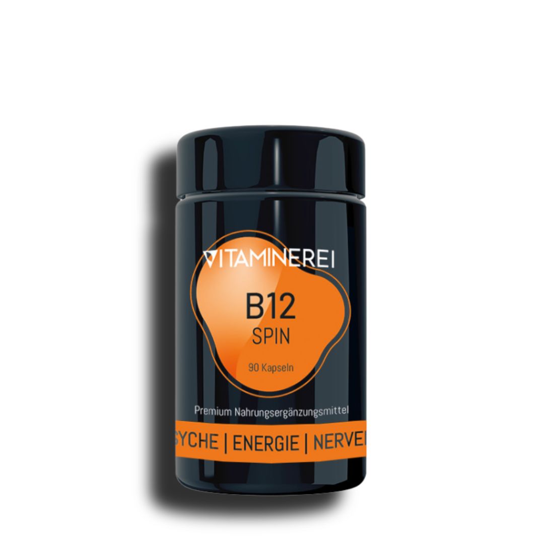 90 Kapseln B12 Spin der Vitaminerei im Miron Violettglas